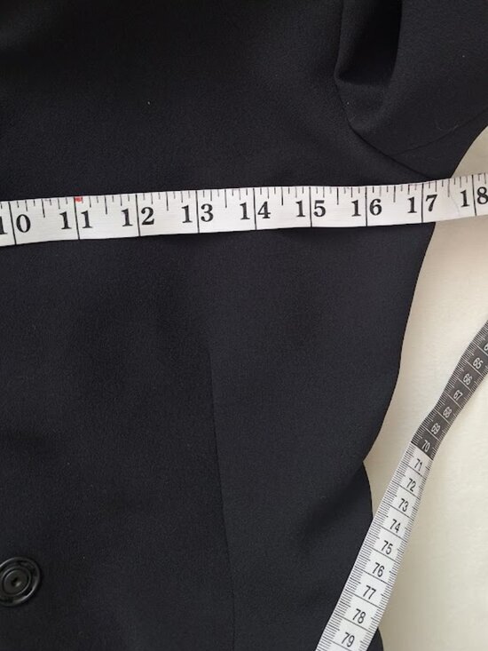 ZARA Black Blazer Midi Dress Size S 100% Viscose  Tailored Structured NWT - Picture 6 of 7